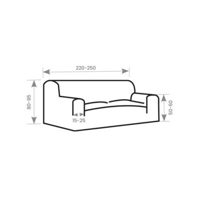 Afmetingen Bankhoes Teide 220-250