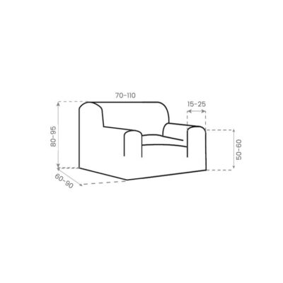 Afmetingen Bankhoes Teide 70-110