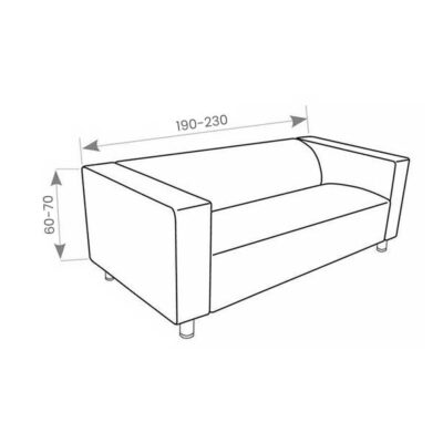 Milos – Hoes voor hoge arm zoals de Klippan bank van Ikea