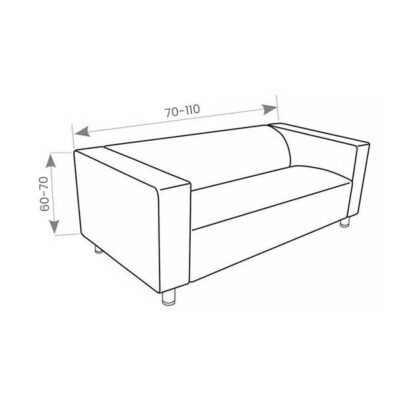 Milos – Hoes voor hoge arm zoals de Klippan bank van Ikea