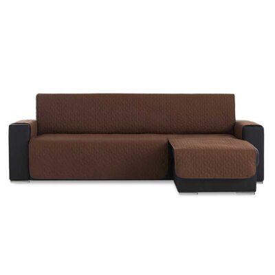 Bankbeschermer Geo Quilt Chaise Longue Rechts Bruin